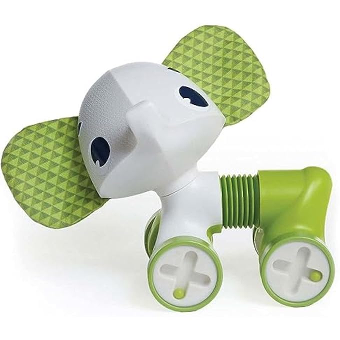 SAMUEL THE ELEPHANT ROLLING TOY, WHITE/GREEN - Image 1