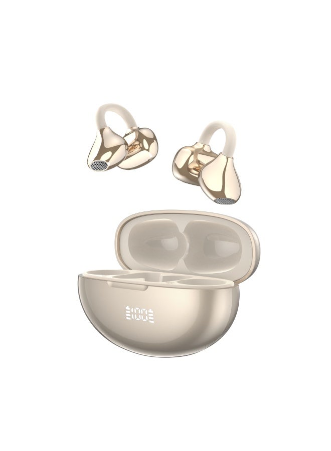 TWS Bluetooth Earbuds with 13mm Copper Ring Speakers, Touch Control, Black/Khaki - Image 3