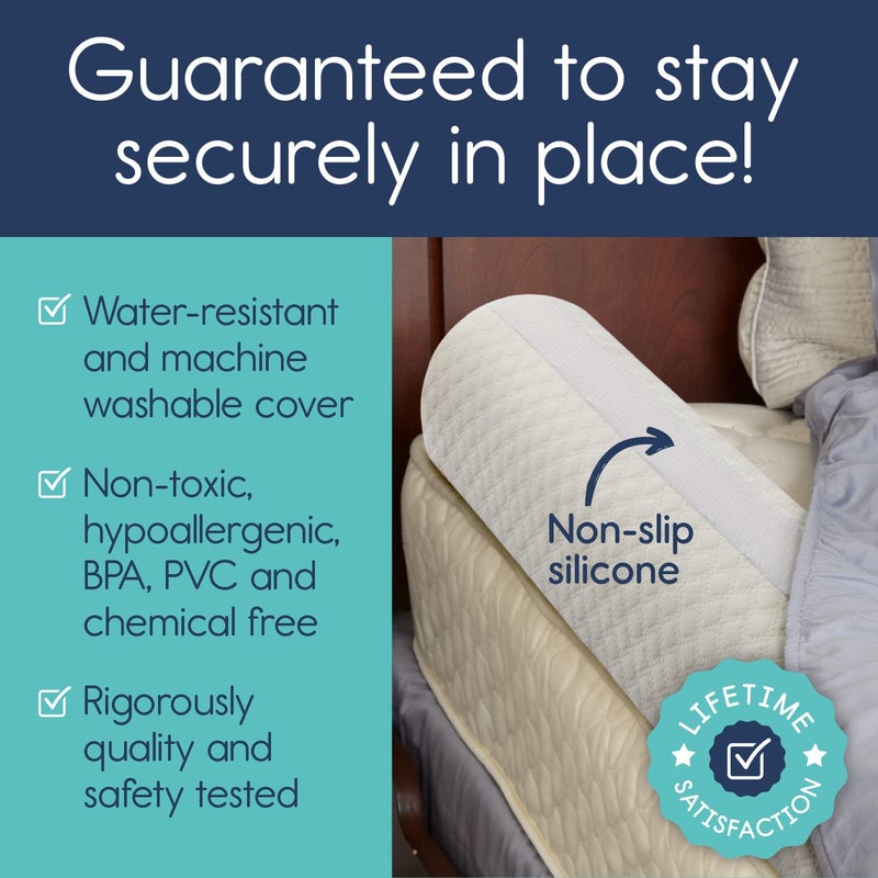 هيكابوب 【1-Pack】 Toddler Bed Rail Bumper, Bed Bumper for Toddlers, Kids Foam Safety Bed Guard Rail for Toddlers, Bed Side Rail for Twin, Queen, King - Image 4