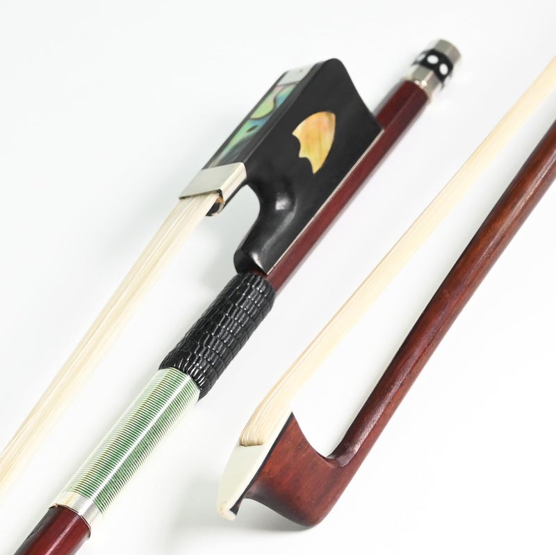 VINGOBOW Pernambuco Stick Viola Bow 4/4 Size 430M 74.5 cm Concert Level Shield Pattern Ebony Frog Well Balanced Sweet Sound Quality Natural Horse Hair - Image 5