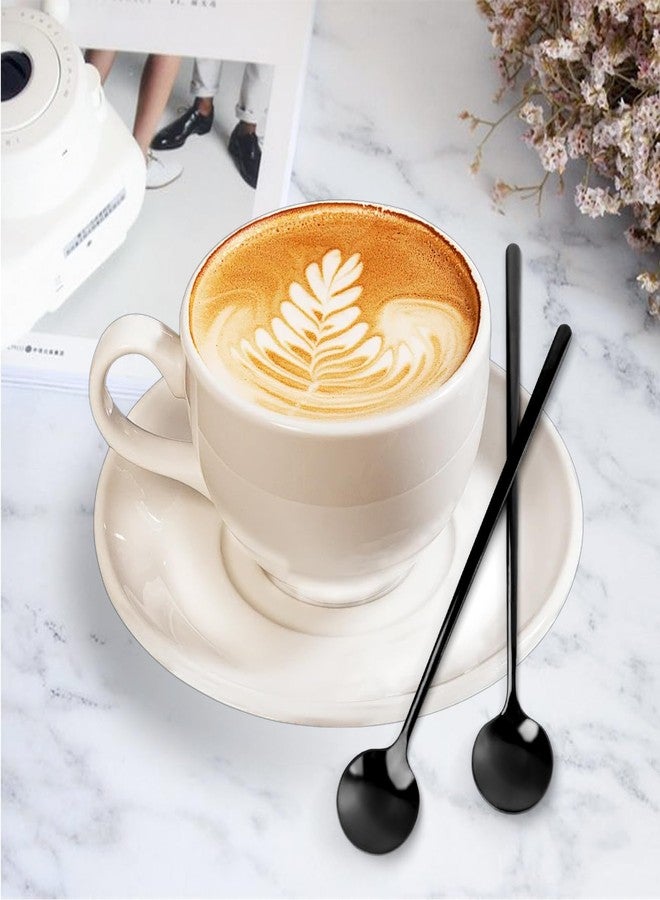Koceci 6 Pcs Black Coffee Spoons for Coffee Bar, 6.7 Inch Small and Long Espresso Spoon Stirring Spoons, Stainless Steel Korean Spoon, Cucharas Para Cafe Suitable for Home Restaurant Use - Image 5