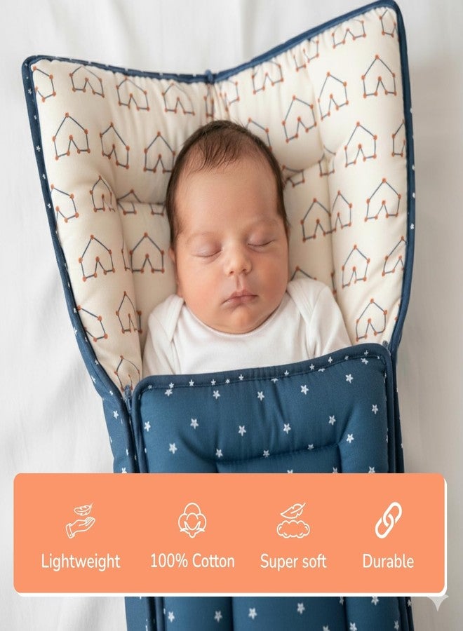 TIDY SLEEP طقم سرير وحقيبة نوم للأطفال من تيدي سليب بيبي كاري نيست 3 في 1 | للأطفال حديثي الولادة (من 0 إلى 6 أشهر) | سرير خفيف الوزن محمول مناسب للسفر وحامل مريح أثناء التنقل (جالاكسي ستار) - Image 2