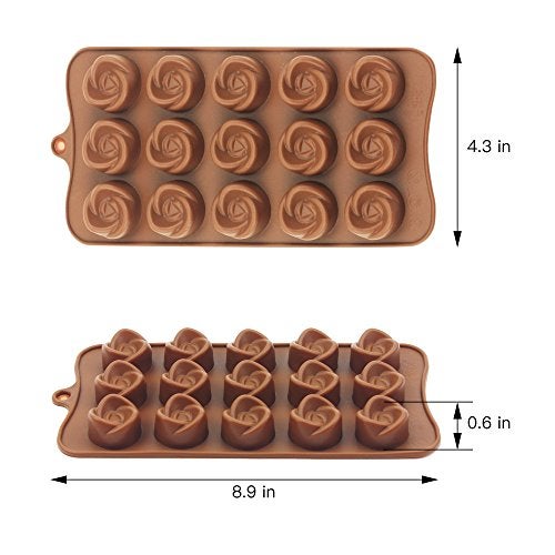 homEdge Truffle Mold, Set of 4 Packs Food Grade Non-Stick Silicone Jelly Chocolate Candy Ice Molds - Image 3