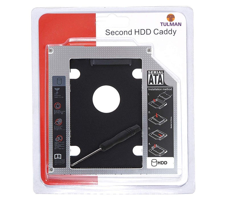 Laptrix Universal 9.5mm SATA to SATA 2nd SSD HDD Hard Drive Caddy Adapter Tray Enclosures for DELL HP Lenovo ThinkPad ACER Gateway ASUS Sony Samsung MSI Laptop (9.5mm Universal Caddy) - Image 2