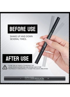 HelloKiss Precise Liquid Eyebrow Pen with Brush Double Headed Ink Pen 2 Tip Microblading Brow Pen Curved Eyebrow Pencil, 2 Fork Tip Eye Pen Waterproof Long Lasting Ink Pen Dark brown 03  - Image 3