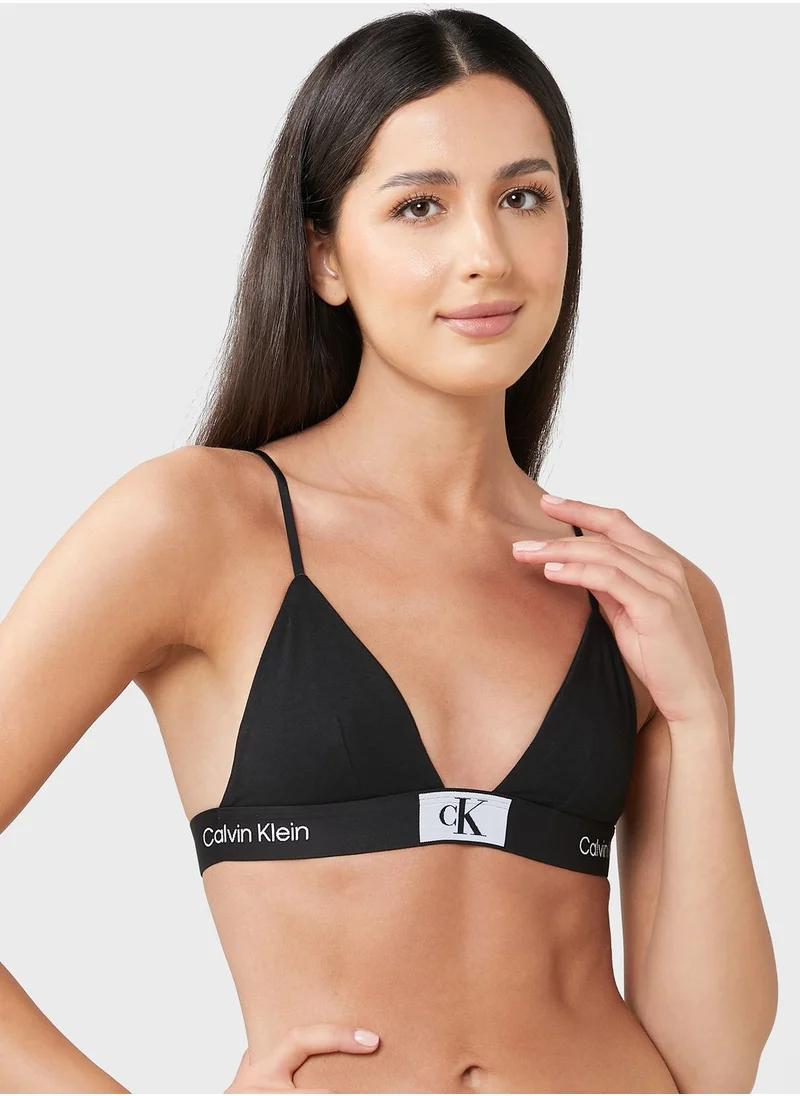 CALVIN KLEIN Logo Band Bikini Top