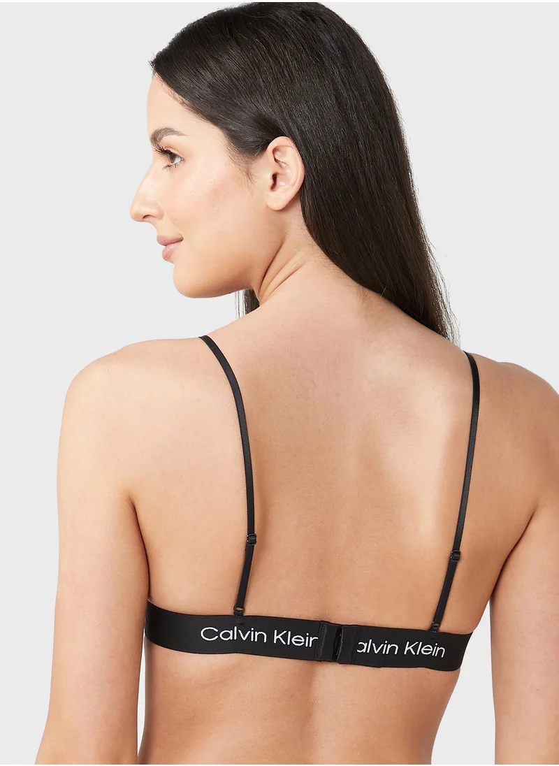 CALVIN KLEIN Logo Band Bikini Top