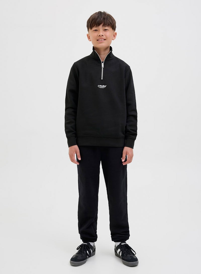 Jack & Jones Junior Kids Jjesoho Quarter Zip Sweatshirt  - Image 1