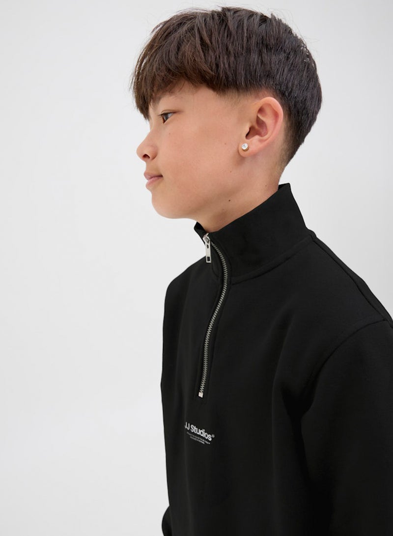 Jack & Jones Junior Kids Jjesoho Quarter Zip Sweatshirt  - Image 5