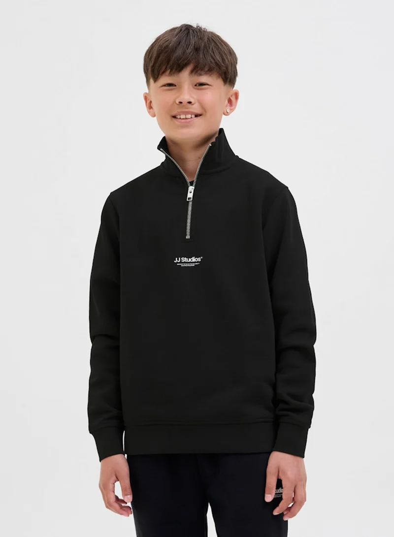 Jack & Jones Junior Kids Jjesoho Quarter Zip Sweatshirt