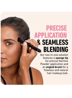 Boldify BOLDIFY Dual-Ended Hairline Powder Brush - Precision Hair Makeup Brush Set with Sponge Tip for Seamless Blending - Ideal as a Hair Concealer Brush, Hair Contour Brush, Root Touch Up  - Image 2