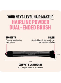 Boldify BOLDIFY Dual-Ended Hairline Powder Brush - Precision Hair Makeup Brush Set with Sponge Tip for Seamless Blending - Ideal as a Hair Concealer Brush, Hair Contour Brush, Root Touch Up  - Image 3