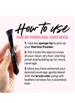 Boldify BOLDIFY Dual-Ended Hairline Powder Brush - Precision Hair Makeup Brush Set with Sponge Tip for Seamless Blending - Ideal as a Hair Concealer Brush, Hair Contour Brush, Root Touch Up  - Image 4