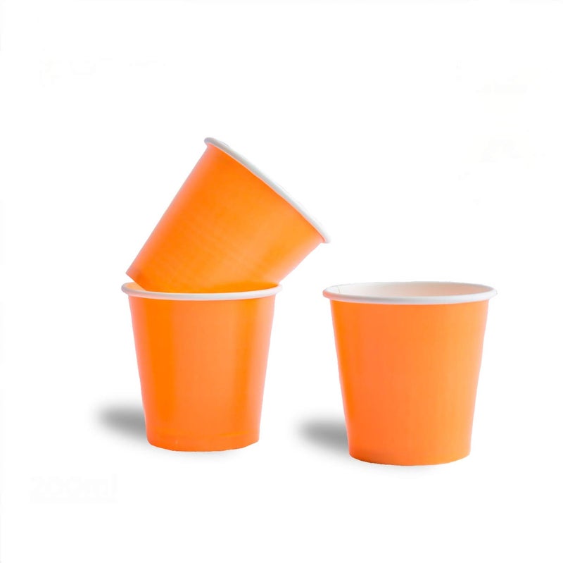 GRACE PAPER GLASS 200 ml (Pack of 200) Gold Quality Assorted Color Paper Glass Disposable for Party, Paper Cups for Hot & Cold Beverages 7Oz (Pack of 200) - Multi Color - Image 5