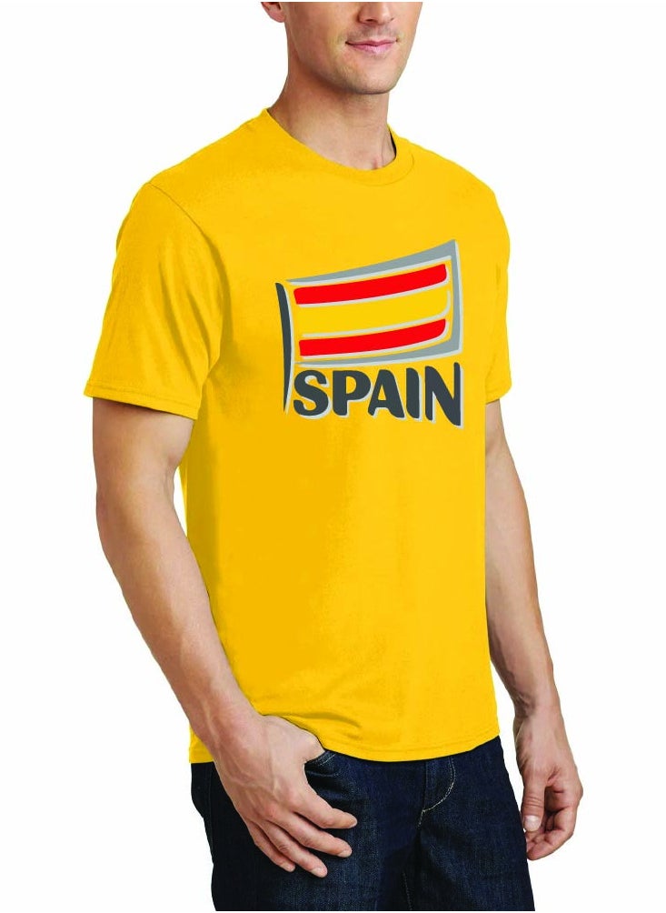 Generic - Spain Adult T-Shirt for Mens - Round Neck Short Sleeve Cotton T-Shirt - Soft and Comfortable Men Tshirt - Perfect for Souvenir - Spanish Tshirt - Image 1