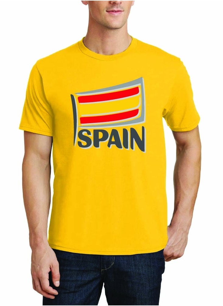 Generic - Spain Adult T-Shirt for Mens - Round Neck Short Sleeve Cotton T-Shirt - Soft and Comfortable Men Tshirt - Perfect for Souvenir - Spanish Tshirt - Image 1