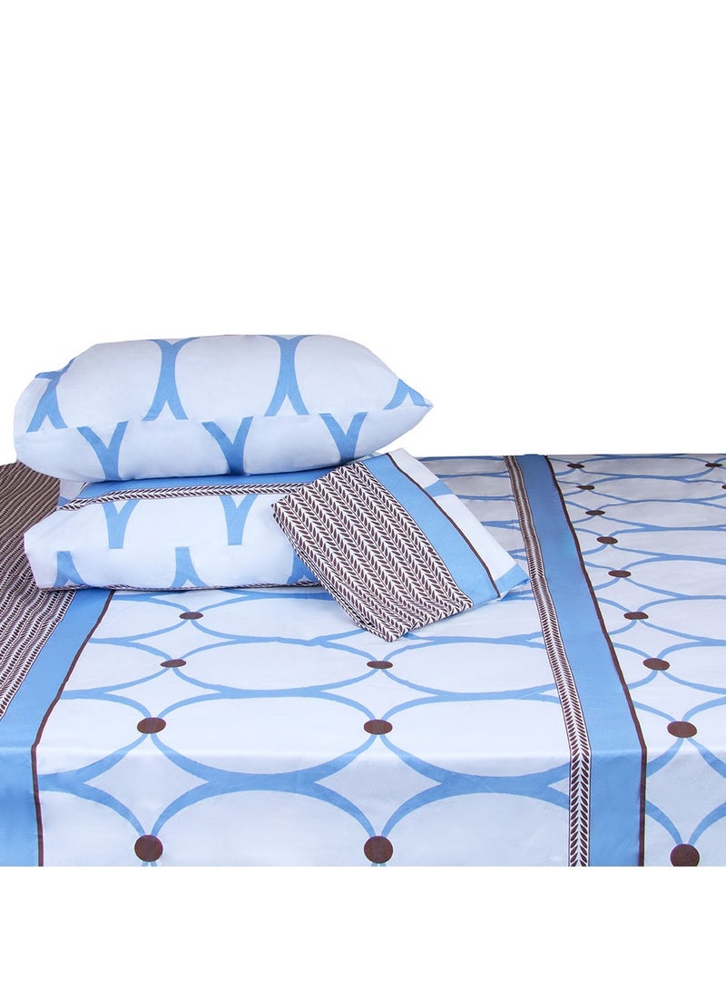 Family Bed Flat Bed sheet Set Cotton 4 pieces size 240 x 250 cm Model 185  from Family Bed - Image 2