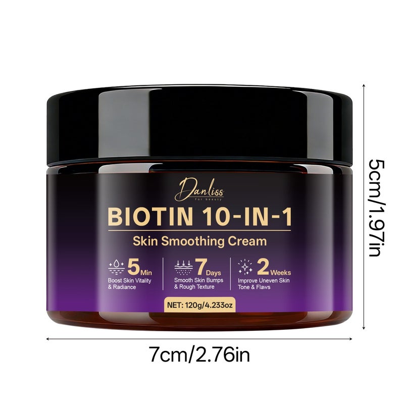Danliss Biotin 10-Effect Smoothing Body Cream 120g - Improves rough skin, evens skin tone, and softens the entire body - Image 5