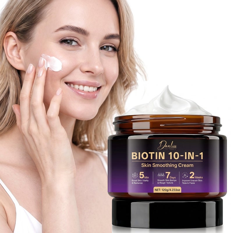 Danliss Biotin 10-Effect Smoothing Body Cream 120g - Improves rough skin, evens skin tone, and softens the entire body - Image 1