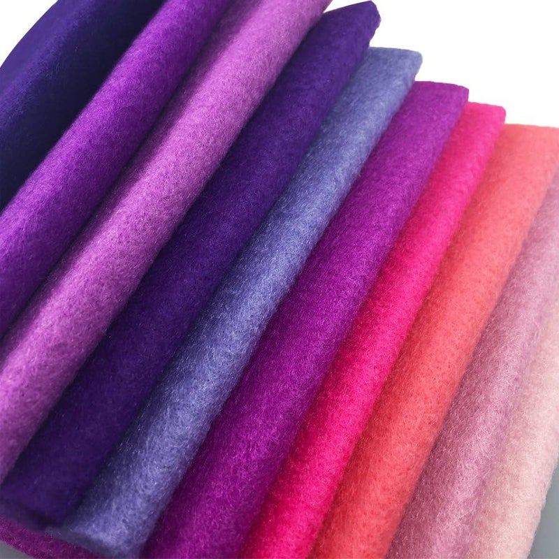flic-flac 42pcs1.4mm Thick Soft Felt Fabric Sheet Assorted Color Felt Pack DIY Craft Sewing Squares Nonwoven Patchwork (25cm * 25cm) - Image 5