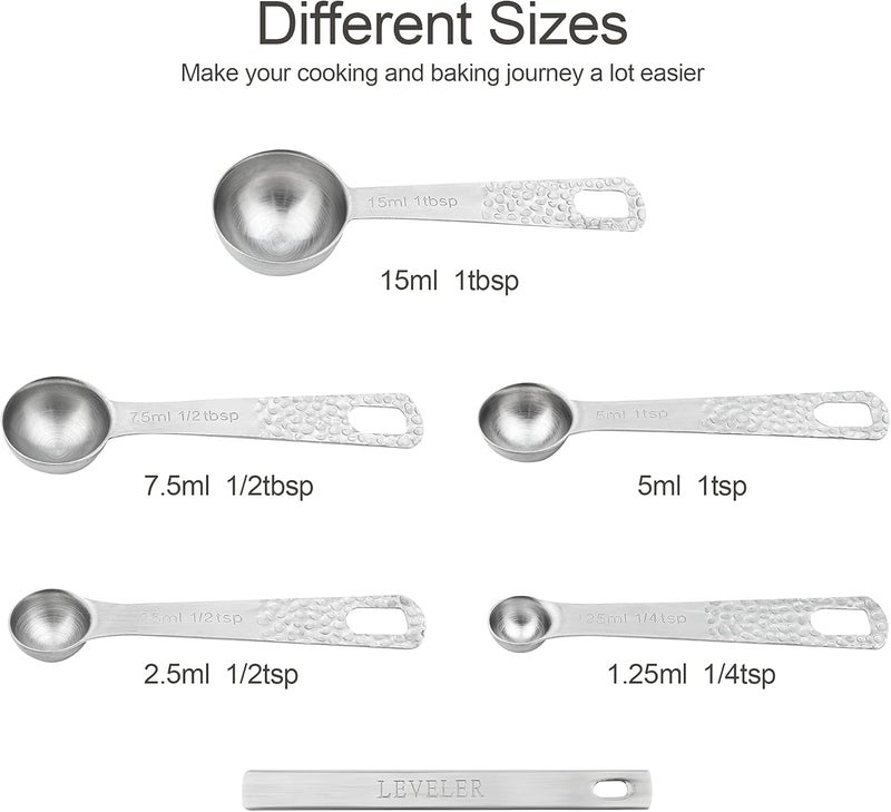 Smithcraft Measuring Cups and Spoons Set, 10 Piece Measuring Cup Set, 18/8 Stainless Steel Measuring Cups Spoons & Leveler, Baking Measure Cups, Kitchen Measurement Cups, Kitchen Gadgets for Cooking - Image 4