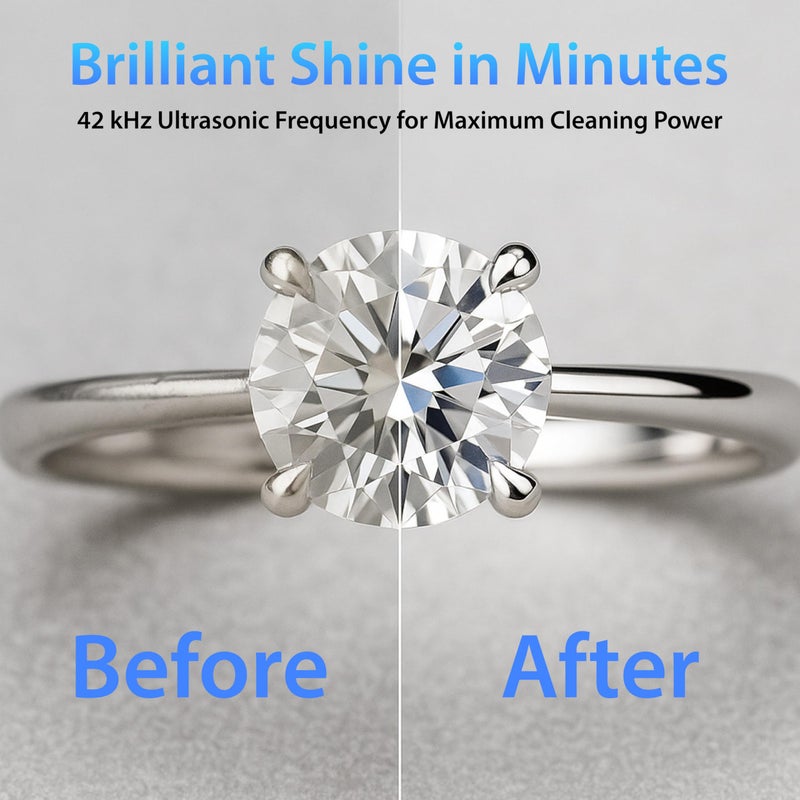 Magnasonic Ultrasonic Cleaner - 20oz Stainless Steel Tank, Digital Timer, 5 Cleaning Modes, Ultrasonic Jewelry Cleaner for All Jewelry, Eyeglasses, Watches, Dentures, Retainers & More - Image 4