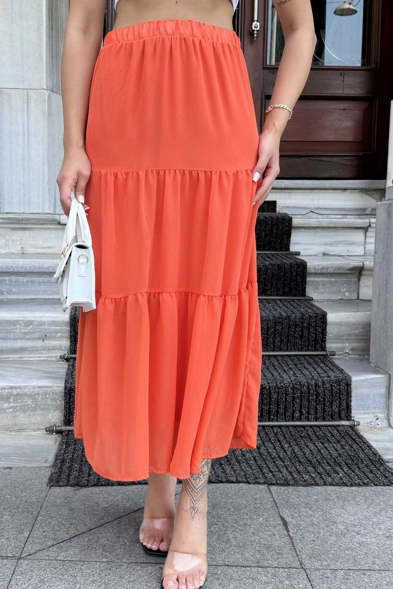 Weshaya Skirt Women Orange - Image 5