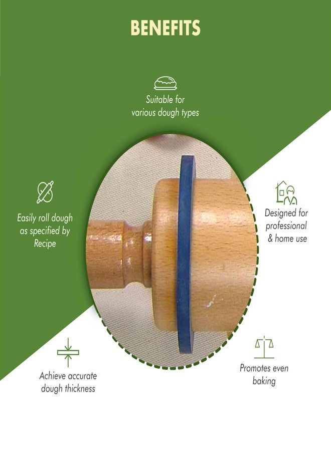 Regency Wraps Evendough Bands, Rolling Pin Rings for Rolling Dough to Precise Thickness for Pizza, Pies, Pastries, Pasta, Set of 4 sizes, Pack of 1 - Image 2