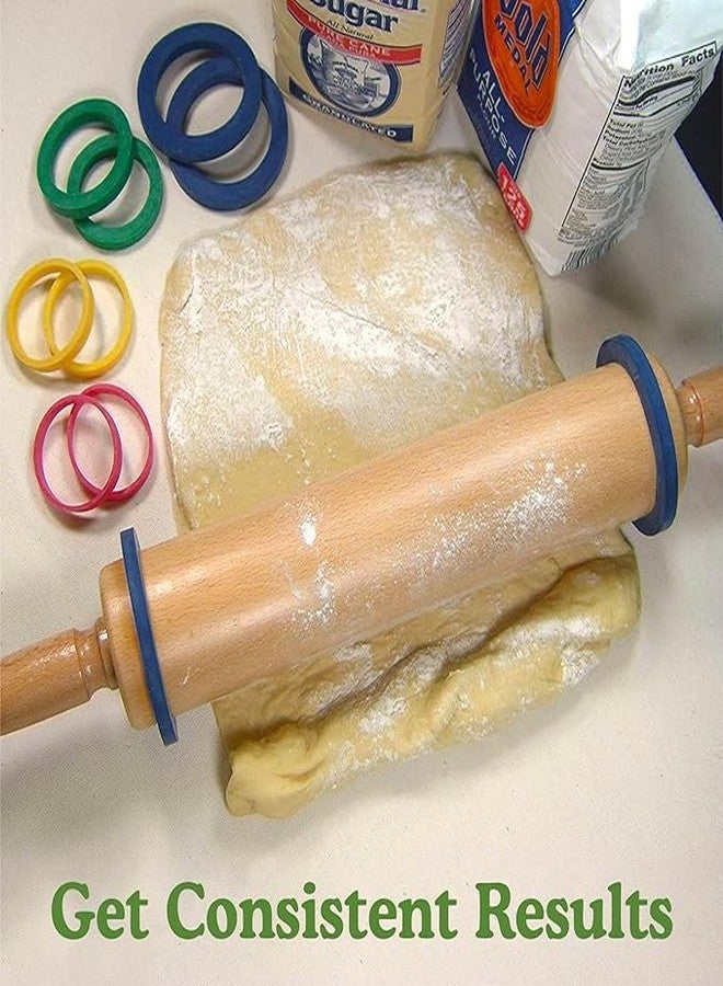 Regency Wraps Evendough Bands, Rolling Pin Rings for Rolling Dough to Precise Thickness for Pizza, Pies, Pastries, Pasta, Set of 4 sizes, Pack of 1 - Image 3