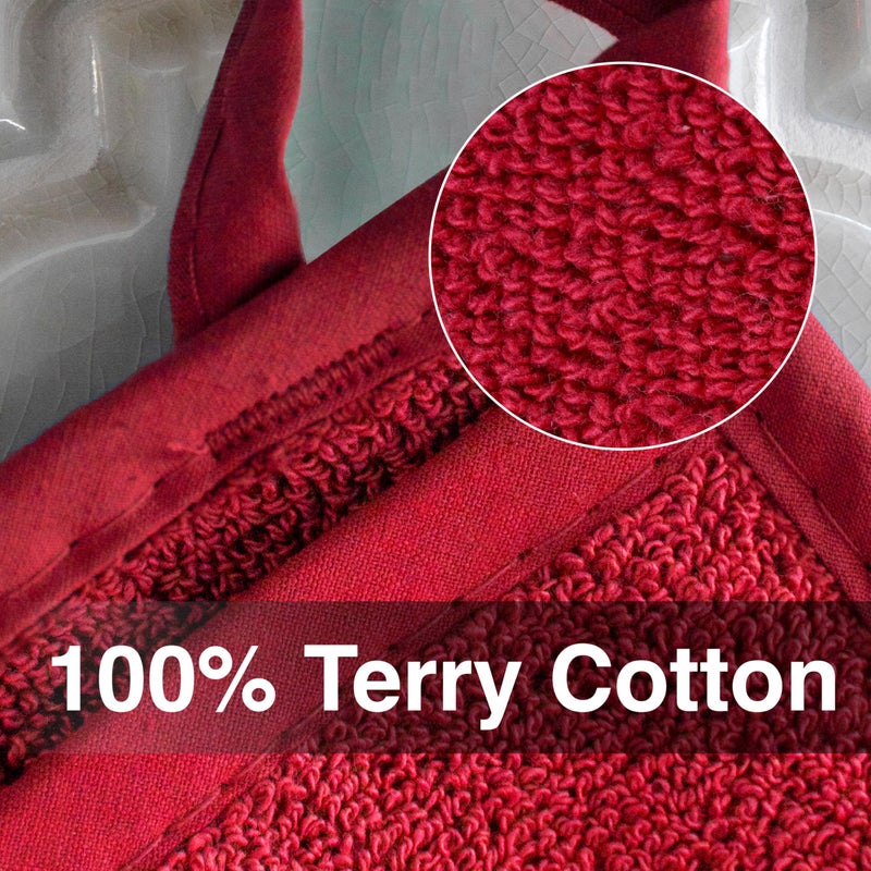 RITZ Terry Pocket Mitt & Hot Pad: Unparalleled Heat Resistant, Durable 100% Cotton â€“ Ergonomically Designed for Optimal Grip â€“ Easy-Care Machine Washable â€“ 2-Pack, Paprika - Image 3