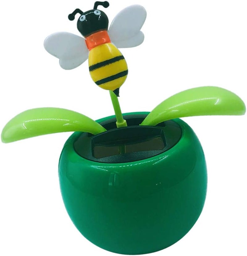 klarako Assorted Colorful Flowerpots Solar Toy, Holiday Birthday Gift Car Dashboard Home Decor, Bobble Plant Solar Toy  Honeybee, 10.5x6.5x11.3cm - Image 5