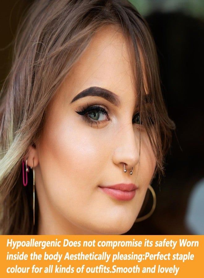 Yolev 24PCS 16G Variety of Sizes Horseshoe Rings Surgical Steel Nose Septum Horseshoe Hoop Earring Eyebrow Septum Rings Hoop Daith Earring Eyebrow Helix Vertical Lip Piercing Jewelry for Women Men - Image 5