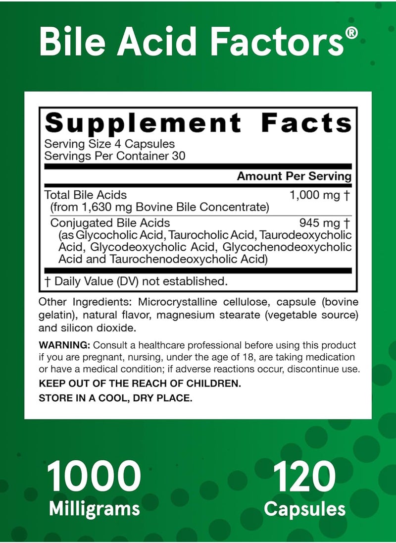 jarrow formulas - High Potency Bile Acid Factors Capsules 120 Count Pack Of 1 - Image 1