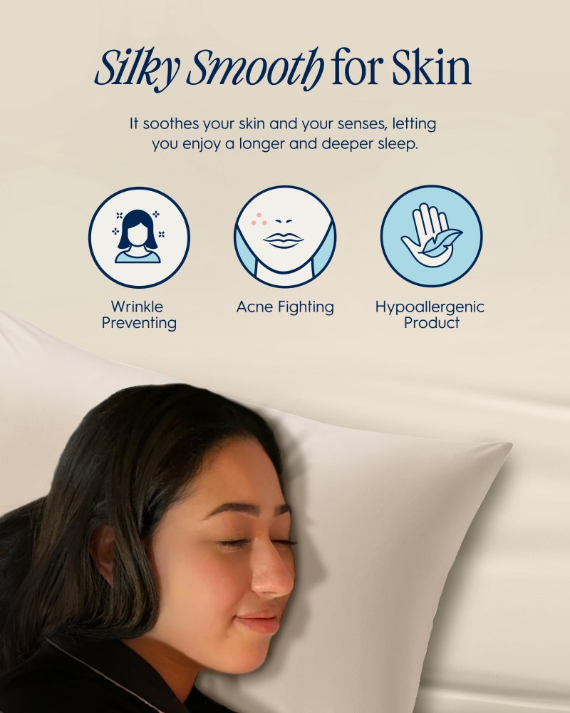 Rest REST Evercool+ Cooling Pillow Cases King - 2 Pillowcase for Sensitive Skin  Silver Infused Fabric for Hygienic Sleep  Silky Smooth for Curly Hair  High Elastic for Snug Fit (19x35 inches)  - Image 4