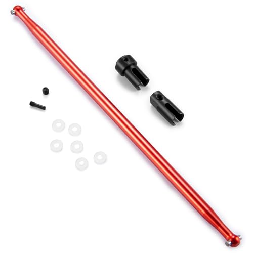JGGZONE Tra-xxas Aluminum Alloy Slash VXL 4x4 Big Bone Center Driveshaft Outdrives 1/10 RC Upgrades Parts (Red) - Image 1
