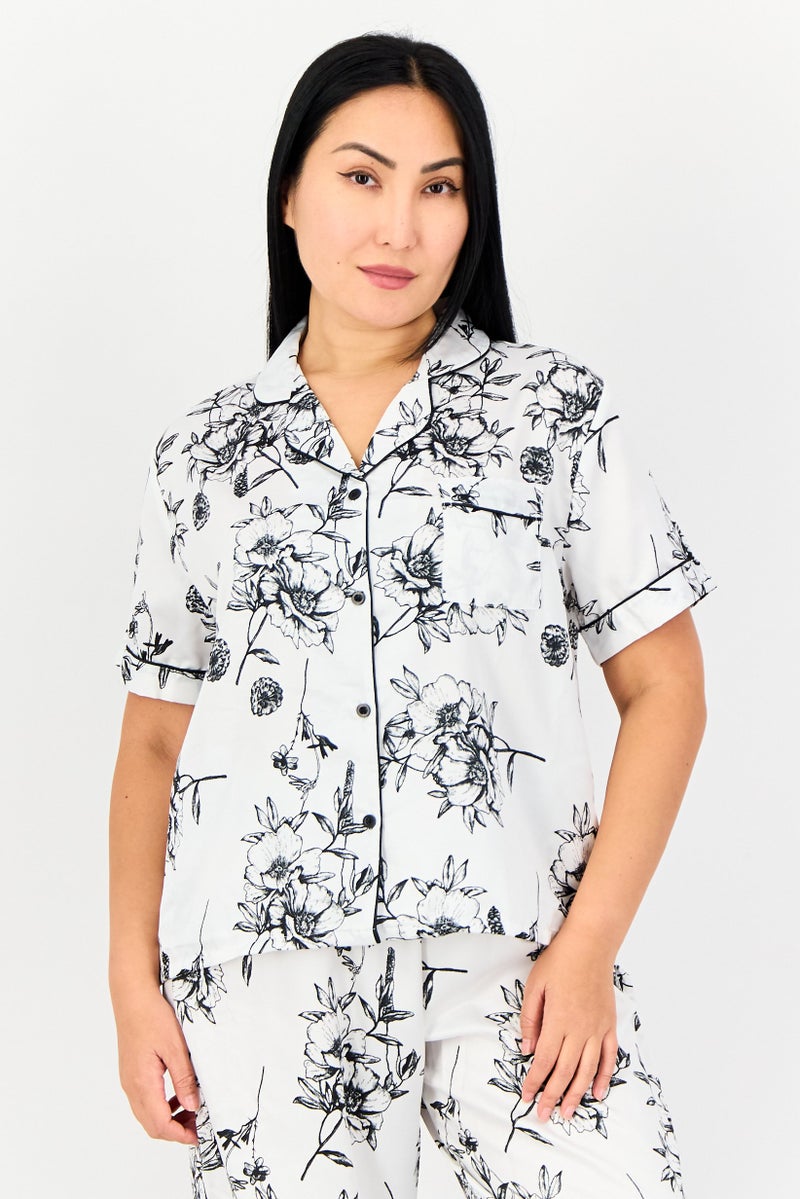 Marilyn Monroe Women 2 Pieces Allover Print Pajamas Set, Multicolor - Image 2