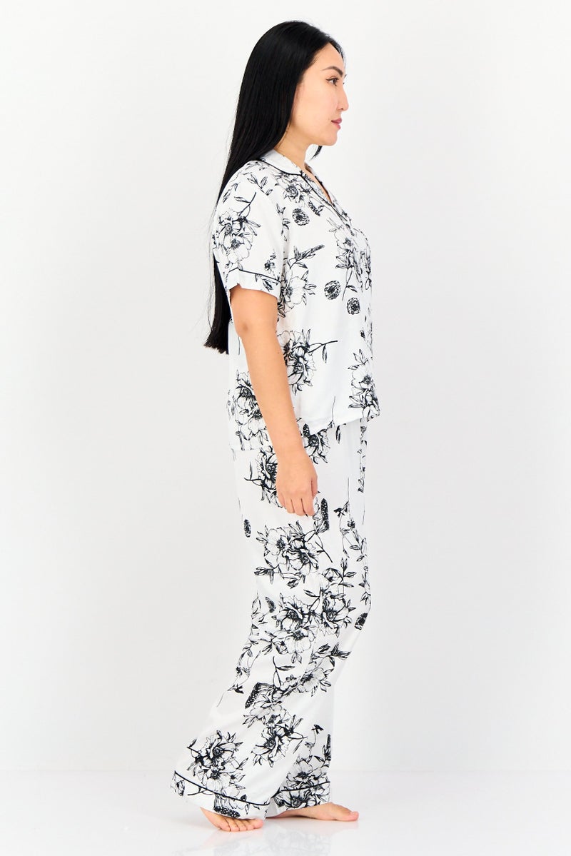 Marilyn Monroe Women 2 Pieces Allover Print Pajamas Set, Multicolor - Image 4