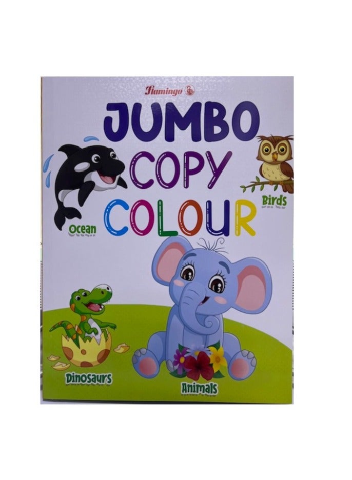 Flamingo Jumbo Copy Coloring  For Educational and Fun Learning Activities for Kids with different Challenges Drawings and Enjoyable Games - Image 1