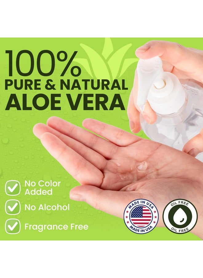 Honeyskin - Soothing Aloe Vera Gel Made In The Usa With Natural Ingredients - Give Yourself Relief From Sunburn And Dry Skin During The Hot Summer Days (8 Fl Oz) - Image 1