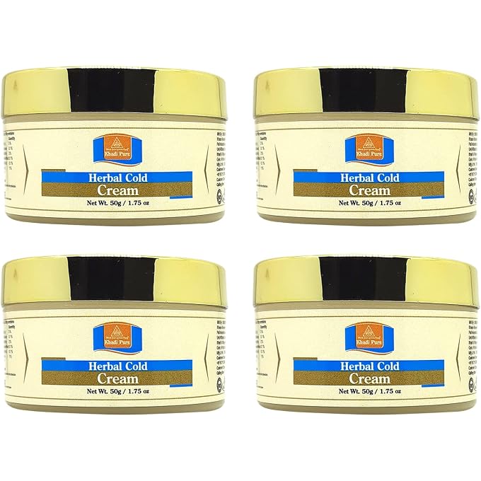 Khadi Pure Herbal Cold Cream, 50 g (Pack of 4) - Image 1