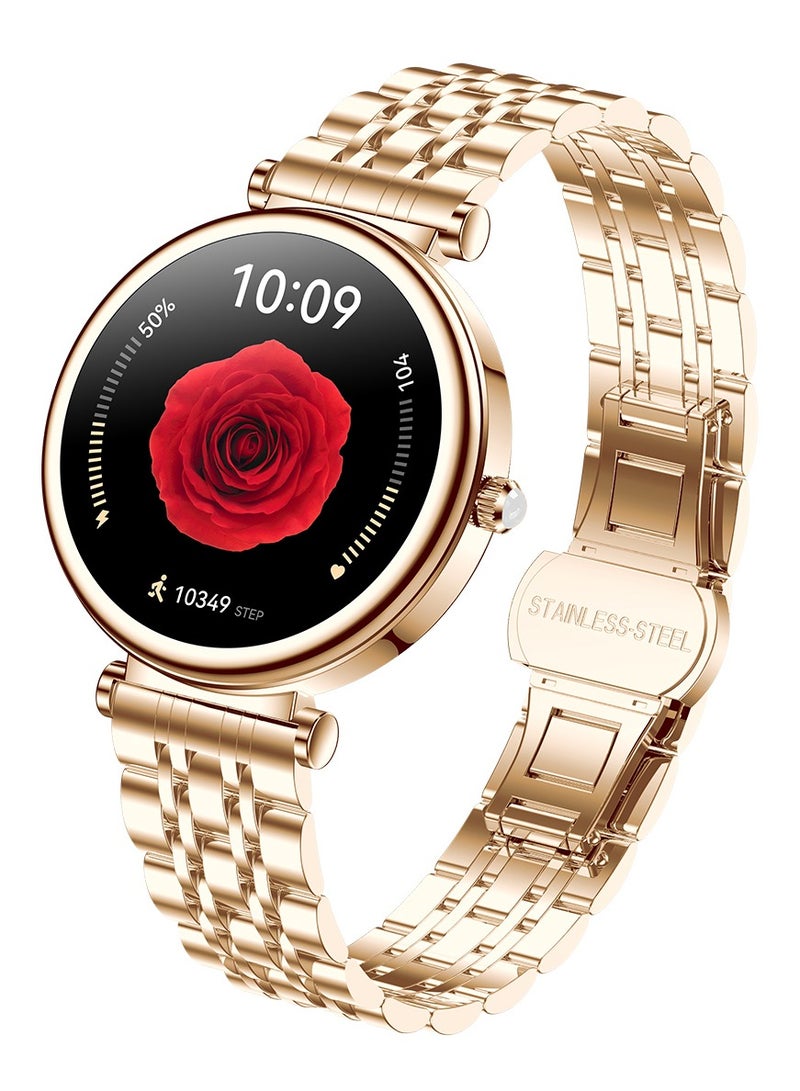 RollsTimi  Fashion Diamond Smart Watch for Women 1.27" HD Touch Screen Sports Fitness Tracker with Heart Rate Waterproof Smartwatch Compatible with Android iOS  - Image 1