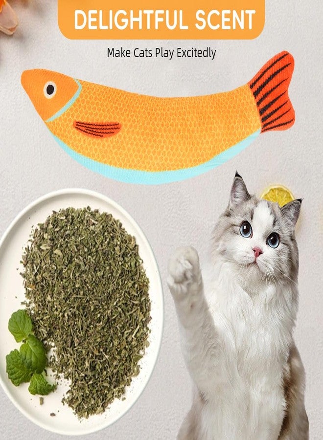 Qpets® Plush Fish Cat Toy, Scratch-Resistant Linen Fish Pet Toy, Cute Cartoon Design Stuffing-Free Pet Toys with Catnip Pocket for Cats & Small Dogs - Image 3