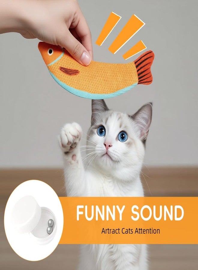 Qpets® Plush Fish Cat Toy, Scratch-Resistant Linen Fish Pet Toy, Cute Cartoon Design Stuffing-Free Pet Toys with Catnip Pocket for Cats & Small Dogs - Image 5
