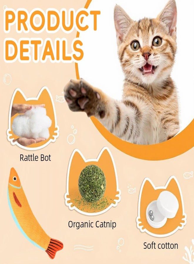 Qpets® Plush Fish Cat Toy, Scratch-Resistant Linen Fish Pet Toy, Cute Cartoon Design Stuffing-Free Pet Toys with Catnip Pocket for Cats & Small Dogs - Image 4