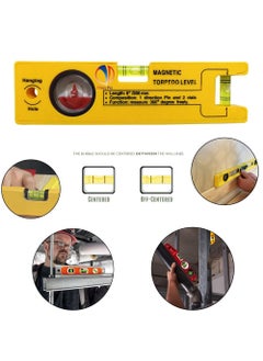 Mass Pro Mass Pro Level 8 inch Magnetic Torpedo Level with 1 Direction Pin 2 Vials 360 Degree View Magnetic Engineers Precision Level 2032 cm  - Image 2