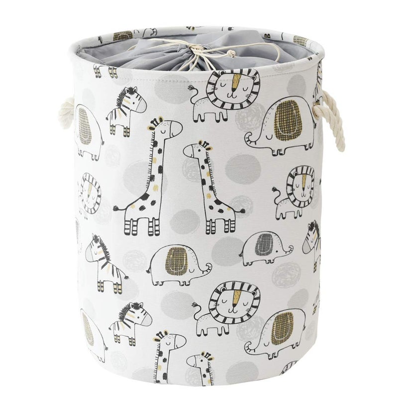 INough Baby Hamper Kids Laundry Basket Nursery Hamper Stuff animal Organizer ,Toy Baskets Corner Stuffed Animal Storage Basket Kids Storage Basket Safari Nursery Decor Clothes Hamper for Boys, Giraffe - Image 1