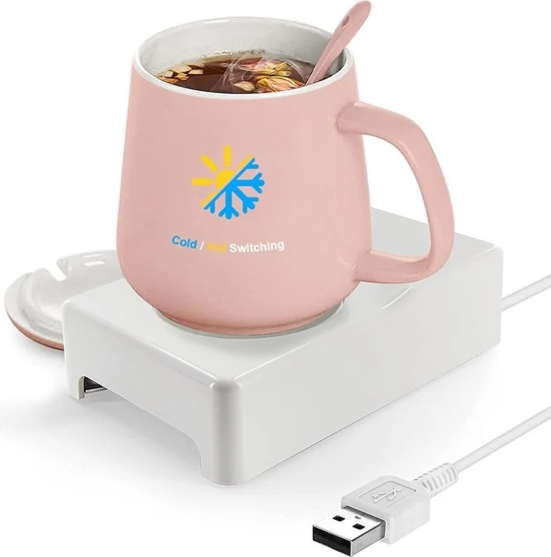 إيه واي تي Powermaster Dual-Use Fan USB Cooler Heater Cup Warmer Cooler Mini Refrigerator Kettle