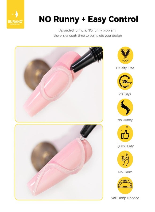 BURANO 3D Clear Nail Sculpting Gel, 15G Nail Glue Gel for Nail Art Designs, Clear Gel Polish Molding Gel for Drawing, Liner Gel for Sculpture and Decoration (1 Bottle) - Image 5