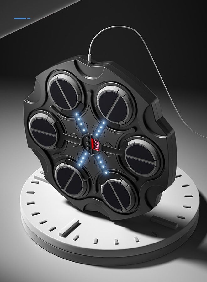 آلة ملاكمة الموسيقى، آلة جبل جدار الملاكمة للأطفال البالغين، آلة تدريب الملاكمة الذكية بلوتوث مع قفازات الملاكمة، هدف معدات الملاكمة للمنزل، المكتب، صالة الألعاب الرياضية - Image 3