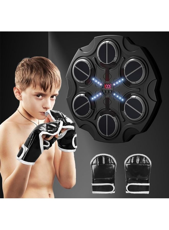 آلة ملاكمة الموسيقى، آلة جبل جدار الملاكمة للأطفال البالغين، آلة تدريب الملاكمة الذكية بلوتوث مع قفازات الملاكمة، هدف معدات الملاكمة للمنزل، المكتب، صالة الألعاب الرياضية - Image 5